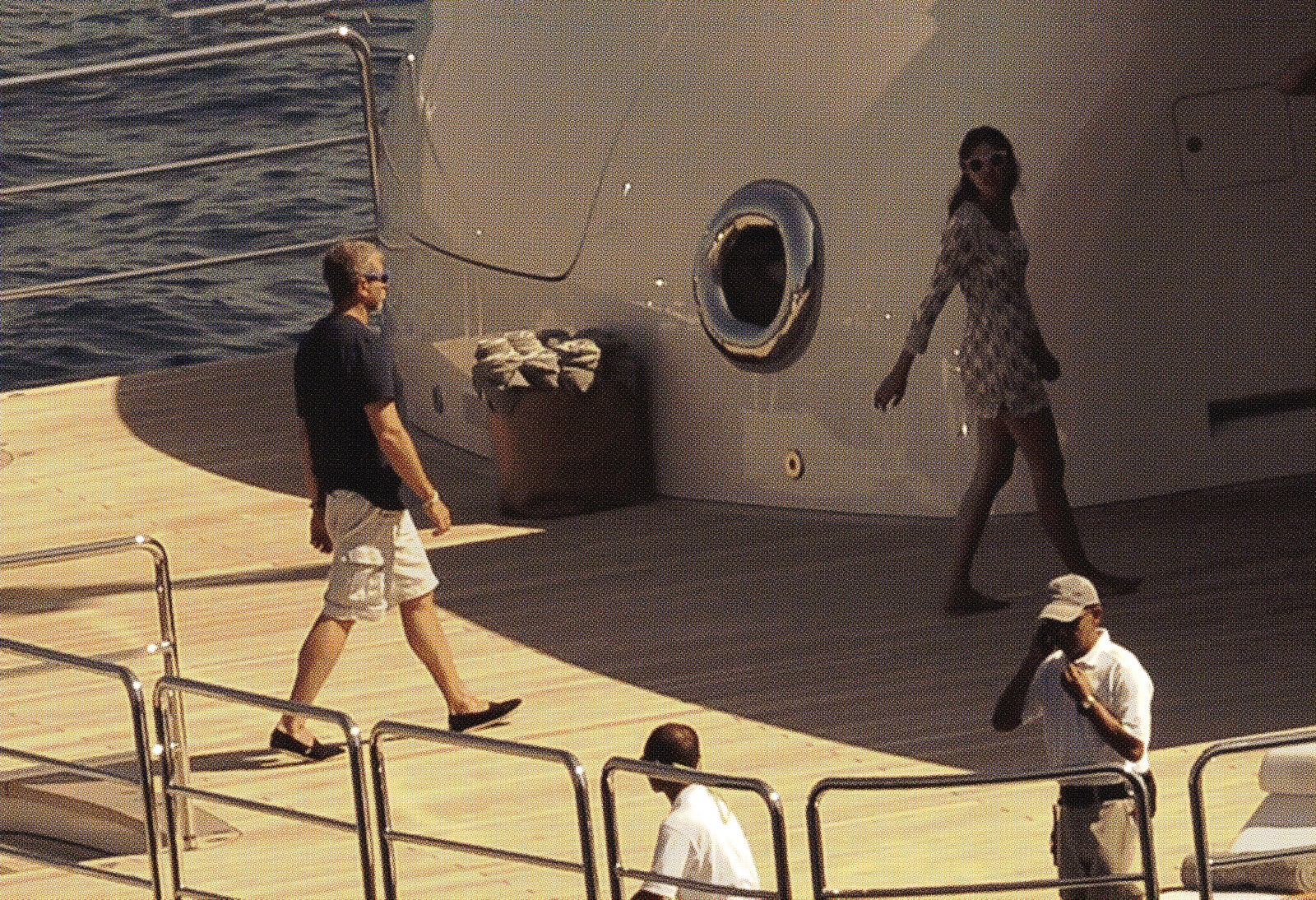 Роман Абрамович на борту своей яхты Eclipse 2013.