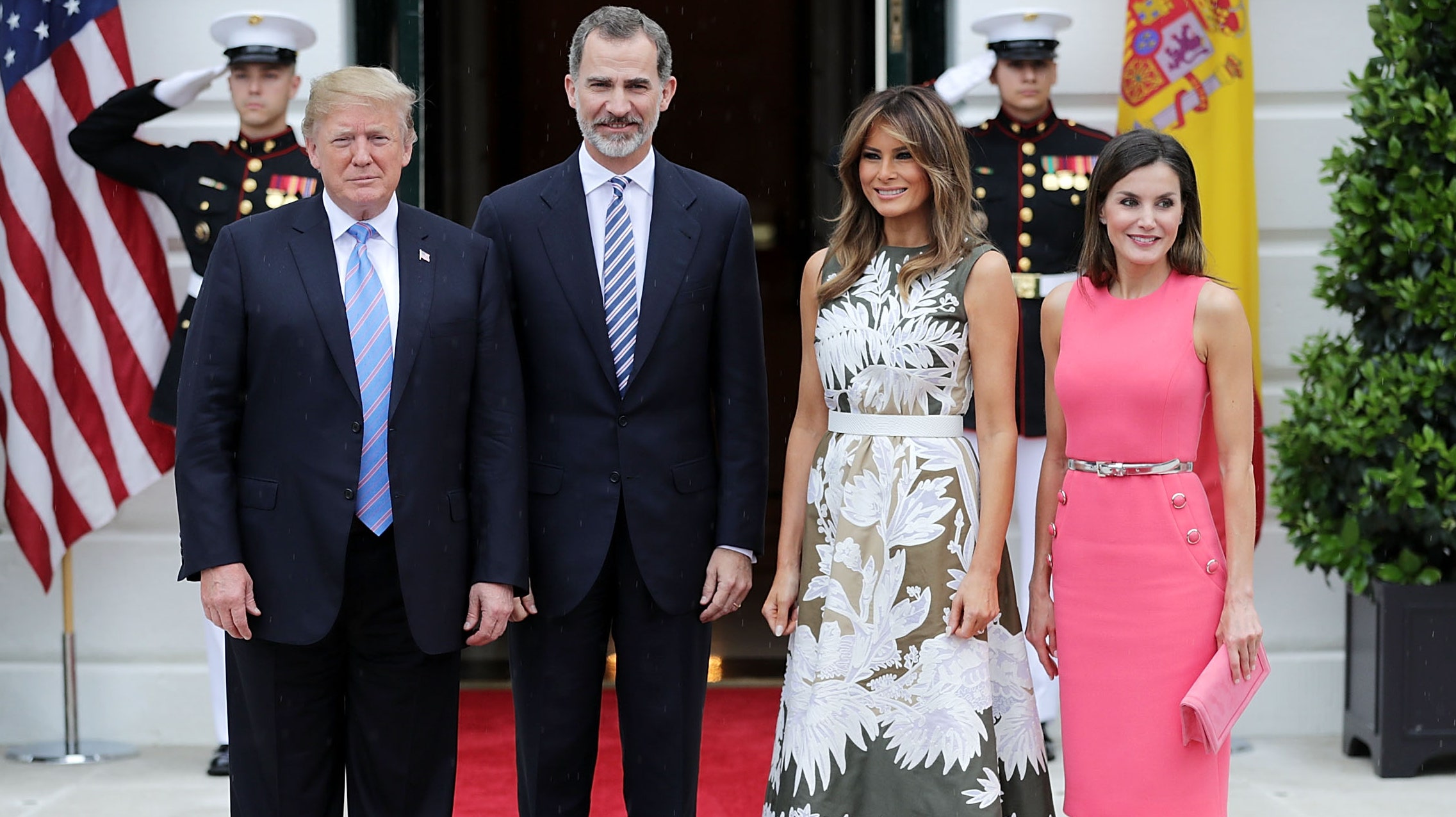 Дональд и Мелания Трамп встретились с королем Испании Филиппом IV и королевой Летицией