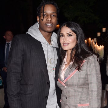 A$AP Rocky и Сальма Хайек на показе Gucci Resort 2019