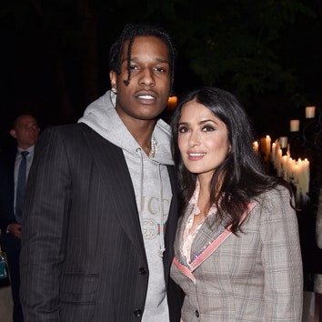 A$AP Rocky и Сальма Хайек на показе Gucci Resort 2019