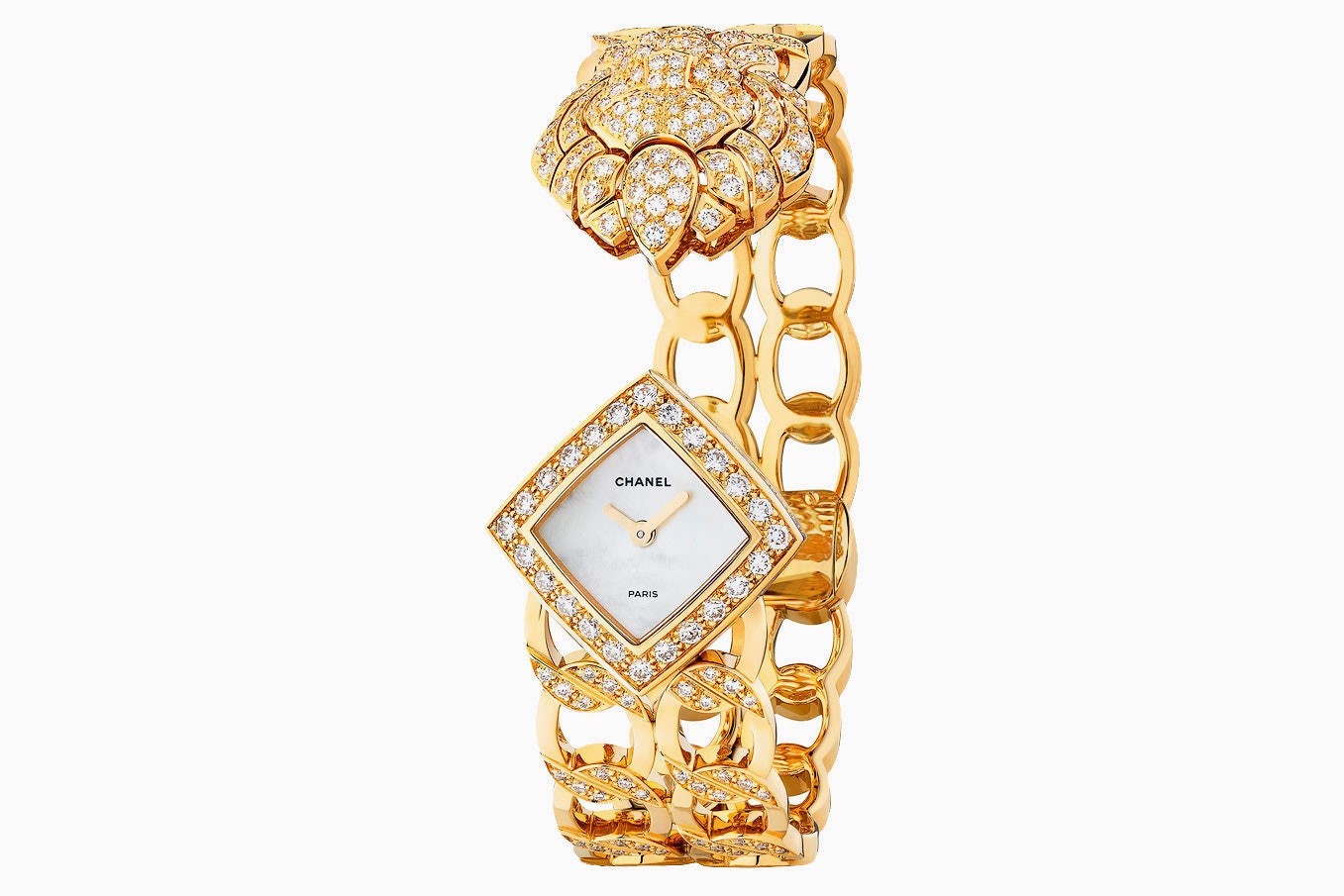 Золотые часы Dazzling с бериллом и бриллиантами