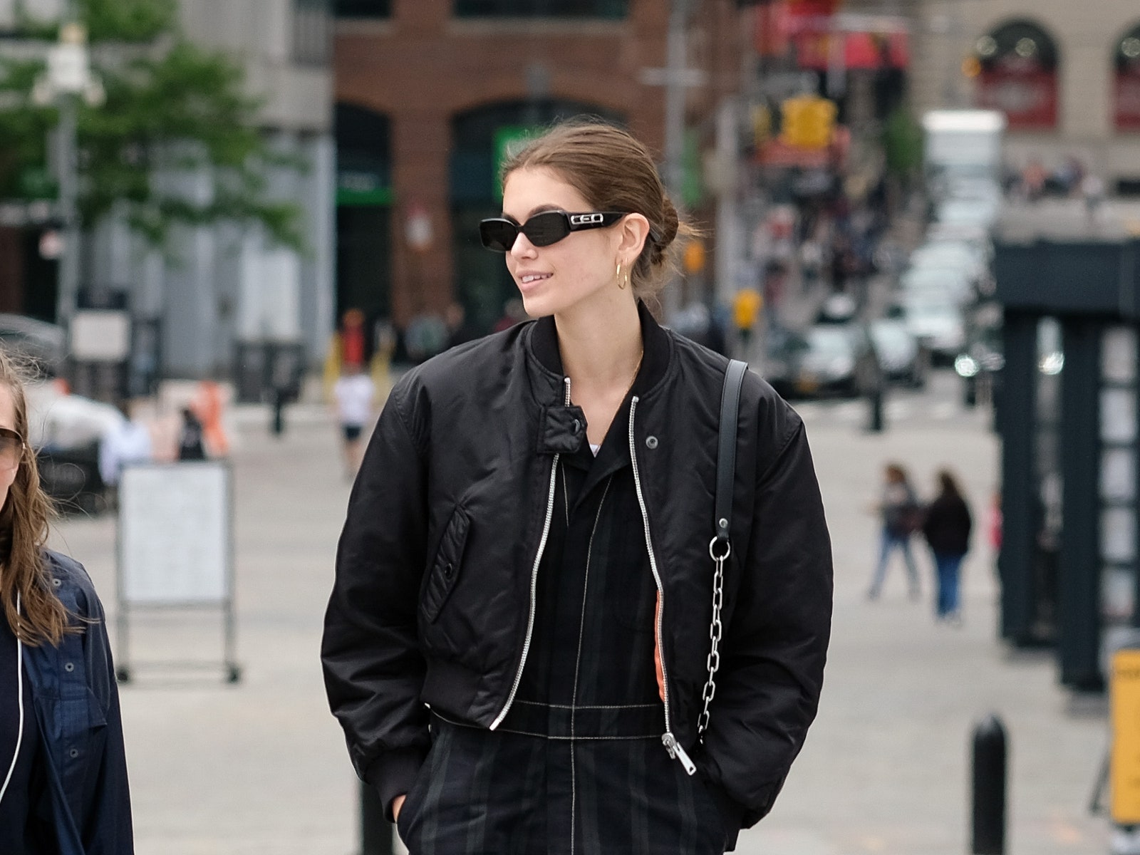 Кайя Гербер на показе Alexander Wang весна-лето 2019