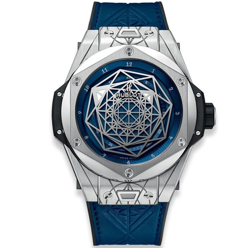 Часы с титановым корпусом и циферблатом из сапфира Big Bang Sang Bleu Hublot