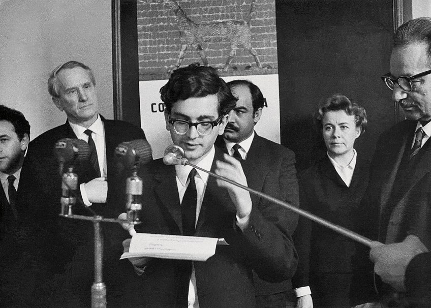 Михаил и Борис  Пиотровские на открытии выставки «Сокровища Ирана» 1968.
