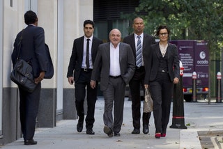 Борис Березовский  прибыл на оглашение постановления суда. Лондон 31 августа 2012 года. Высокий суд отклонил иск...