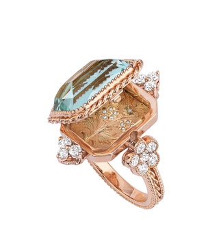 Кольцо Vanit Miroir — розовое золото белое золото и бриллианты.