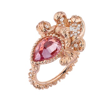 Кольцо Intimit Spinelle Rose — розовое золото бриллианты и розовая шпинель.