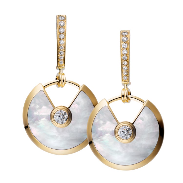 Серьги из желтого золота Amulette de Cartier Cartier
