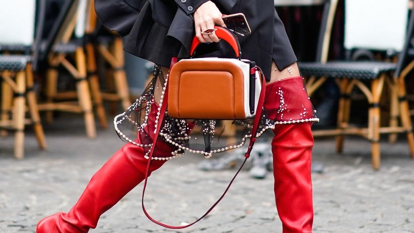 Красная обувь фото стильных образов с Недели моды в Париже 2017