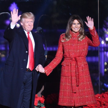 Мелания и Дональд Трамп зажгли огни на главной елке США