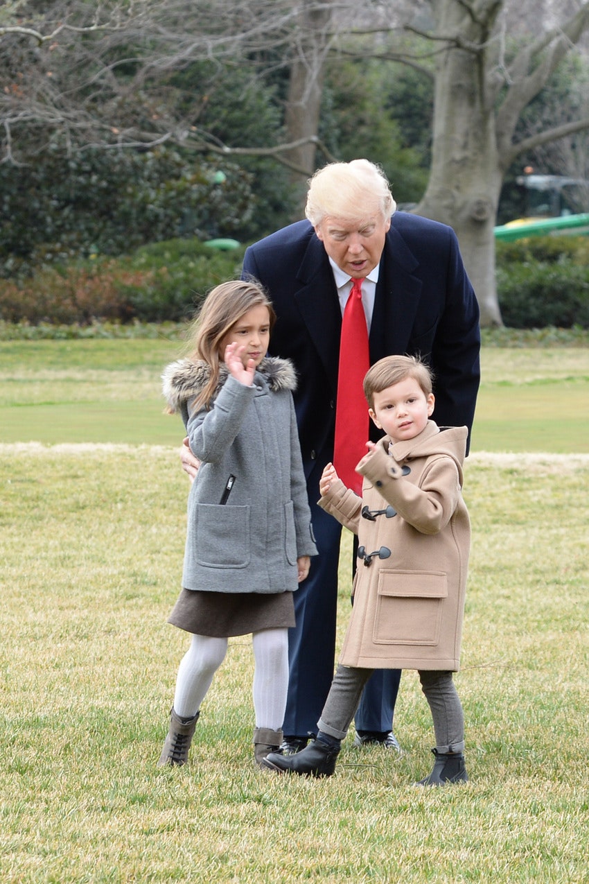 Дональд Трамп с внуками — Арабеллой и Джозефом