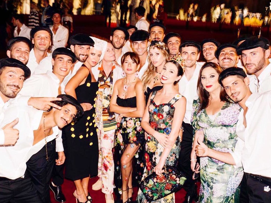 Гости показа Dolce & Gabbana Alta Moda в Палермо