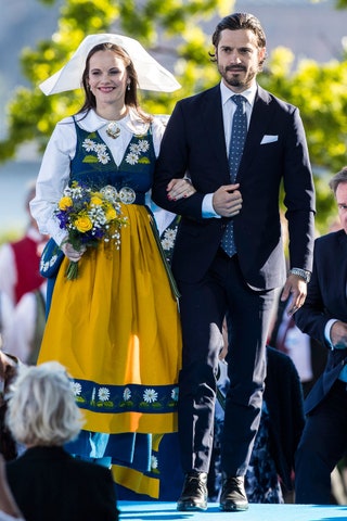 Принцесса София и принц Карл Филипп в Национальный день Швеции июнь 2016.