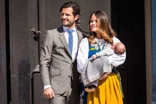 Принц Карл Филипп принцесса София и принц Александр в Национальный день Швеции июнь 2016.