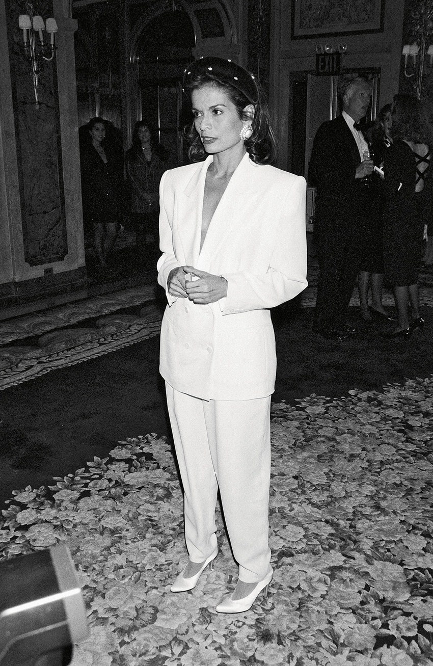 It girl Бьянка Джаггер на благотворительном вечере в НьюЙорке 1990