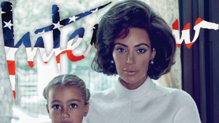 Ким Кардашьян в образе Жаклин Кеннеди на обложке сентябрьского выпуска Interview