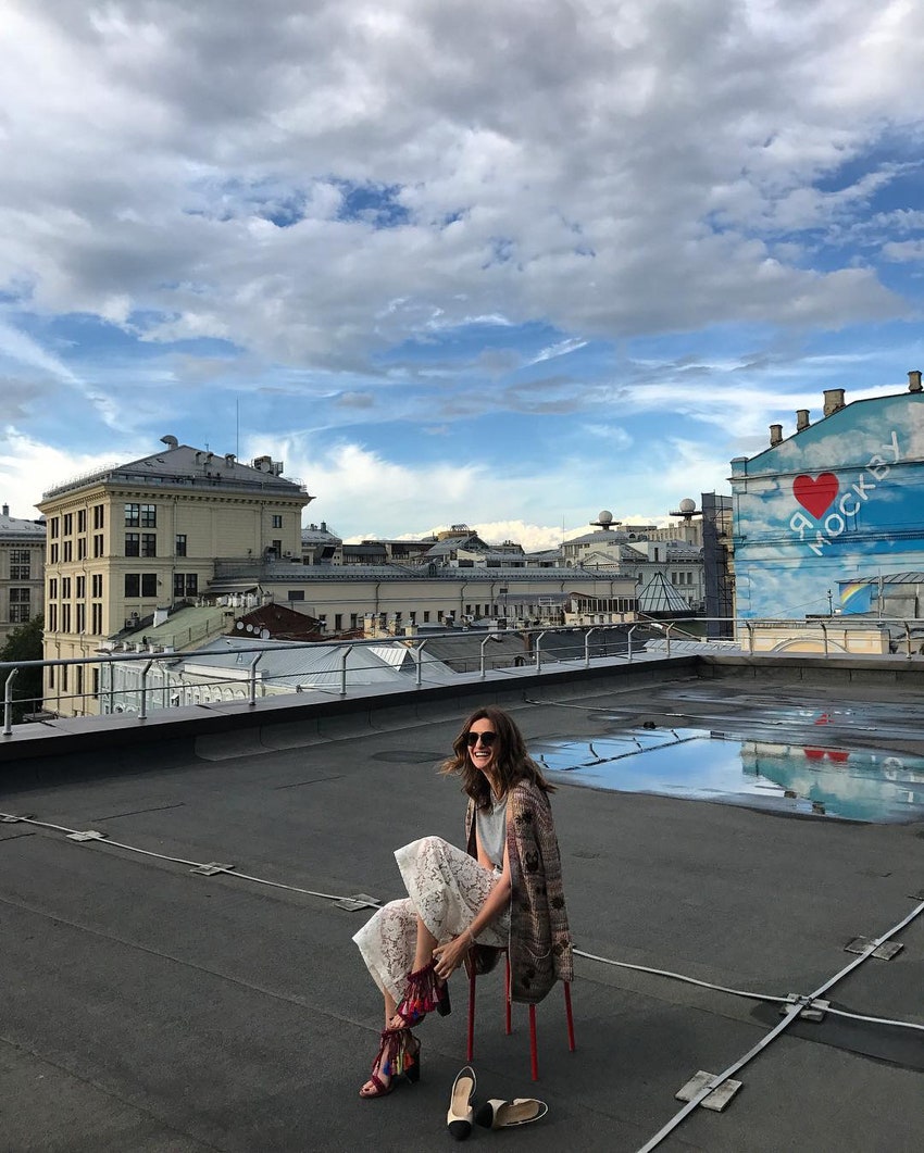 Снежана Георгиева на крыше ЦУМа июнь 2017