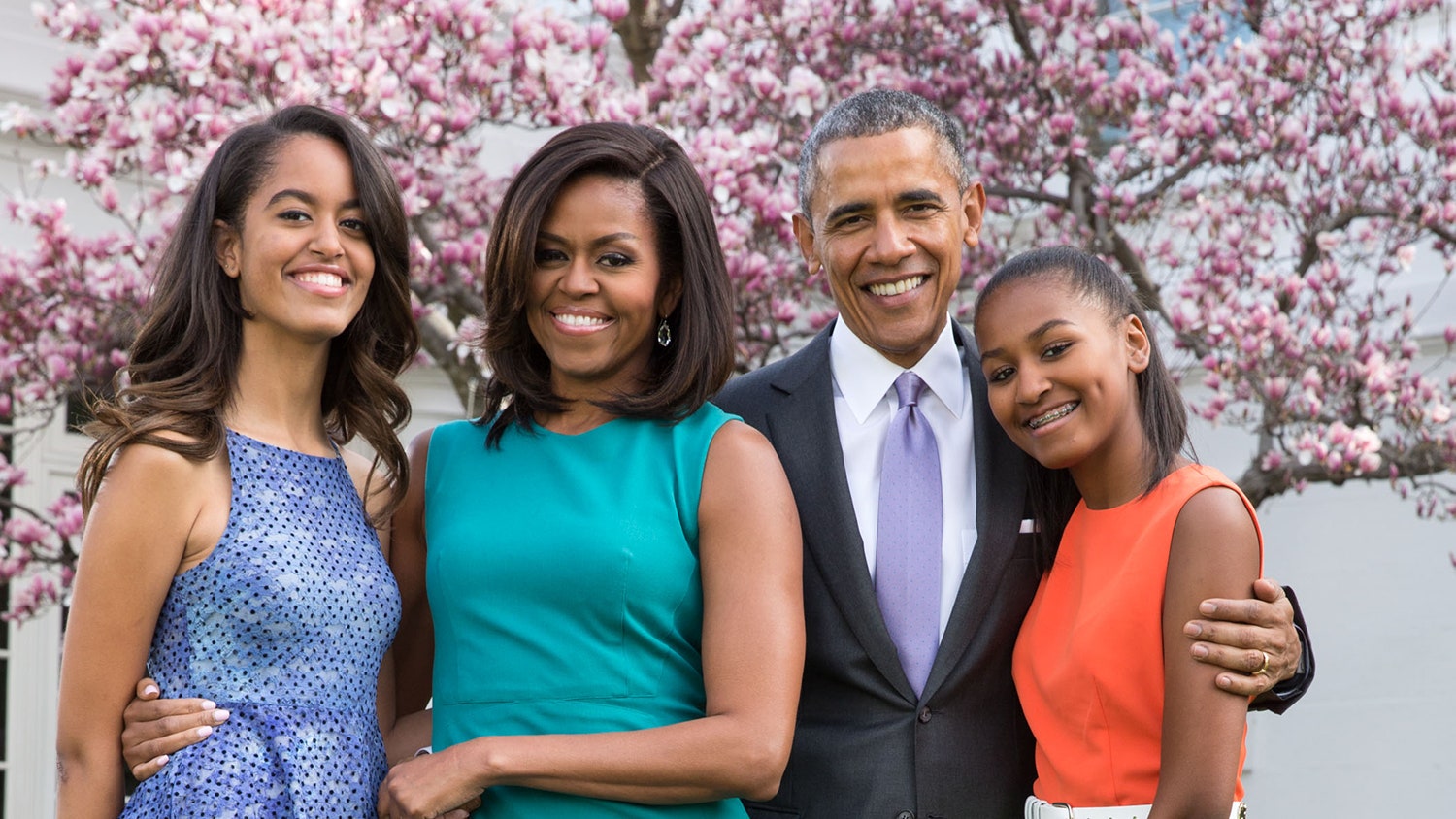 Барак Обама с семьей