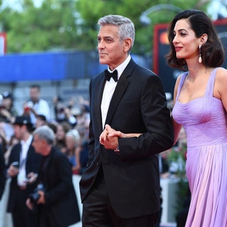 Джордж и Амаль Клуни на премьере фильма «Субурбикон»