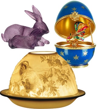 Статуэтказаяц Daum подсвечник Bernardaud драгоценное яйцо Faberge.