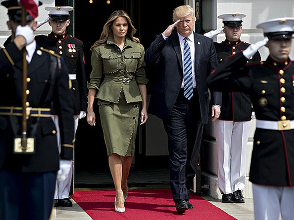 Меланья Трамп на встрече с президентом Аргентины и его красавицей-супругой