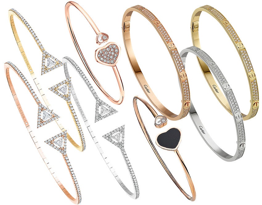 Золотые браслеты с бриллиантами от Messika Louis Vuitton Chopard Cartier Chanel Fine Jewelry