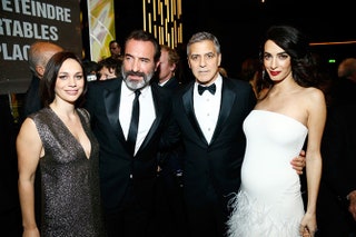 Натали Пешала Жан Дюжарден Джордж и Амаль Клуни.