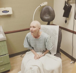Шеннен Доэрти во время химиотерапии.