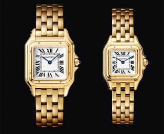 Часы Panthere de Cartier из розового золота.