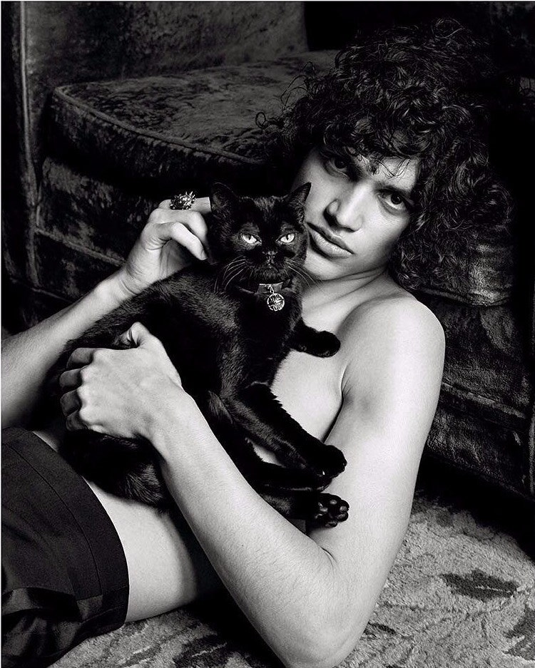 Первая кампания Givenchy под руководством Клэр Уэйт Келлер фото моделей с кошками