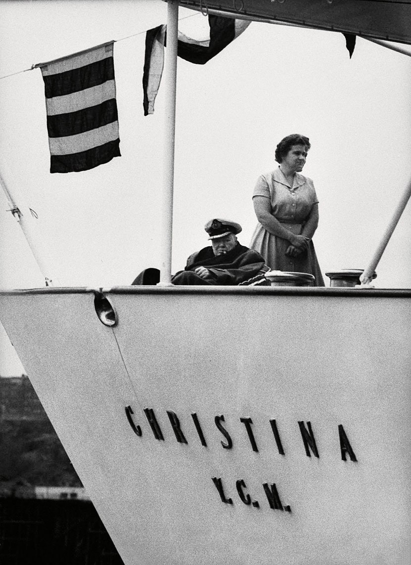 Уинстон Черчилль на борту Christina O