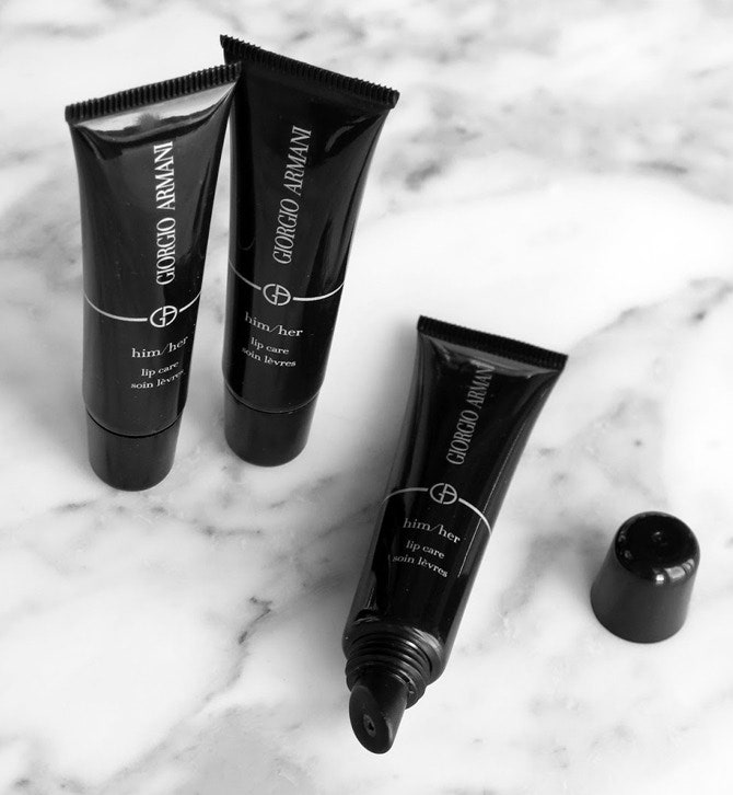 armani him her lip care