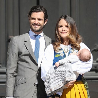 Шведский принц Карл Филипп принцесса София и маленький  принц Александр .