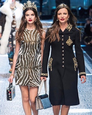 Соня Бен Аммар с мамой Беатой для Dolce  Gabbana.