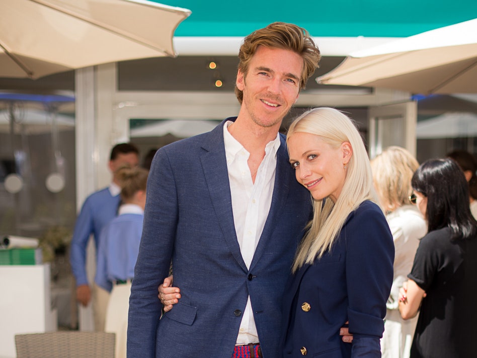 Дерек Бласберг, Поппи Делевинь и другие в лаунже Ralph Lauren на Wimbledon