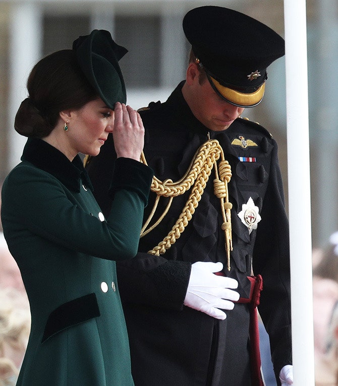 Принц Уильям и герцогиня Кэтрин фото на параде по случаю Дня святого Патрика в Лондоне | Tatler