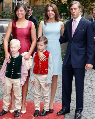 Супруги Люксембургские с сыновьями и принцесса Александра.