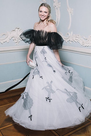 Анжелика Тиманина в Yanina Couture.