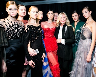 Юлия Янина со своими моделями.