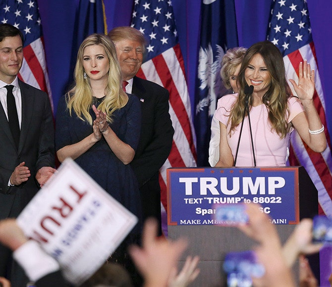 Выступ­ление Меланьи Трамп в рамках предвыборной кампании мужа