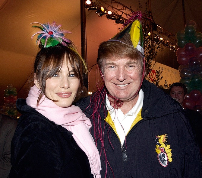 Меланья и Дональд Трамп на благотворительном карнавале
