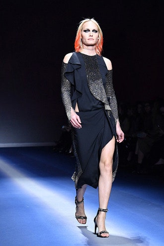 Эмбер Валлетта на показе Versace