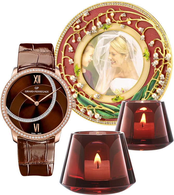 Часы GirardPerregaux рамка для фото Faberge подсвечники Baccarat