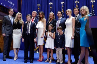 Иванка Трамп c семьей во время предвыборной кампании Дональда Трампа.