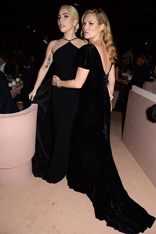 Леди Гага и Кейт Мосс.