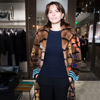 Анна Брострем на коктейле в бутике Fendi в Столешниковом переулке