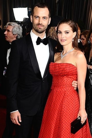 Натали Портман с мужем на «Оскаре»2012.