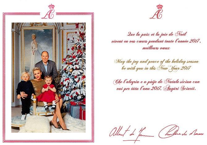 Рождественские семейные фото княжеской семьи Монако Князь Альберт и княгиня Шарлен с детьми | Tatler