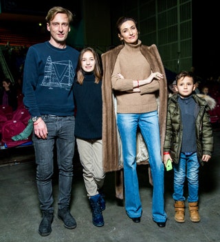 Вадим Галаганов и Снежана Георгиева с дочерью Софией и сыном Георгием.