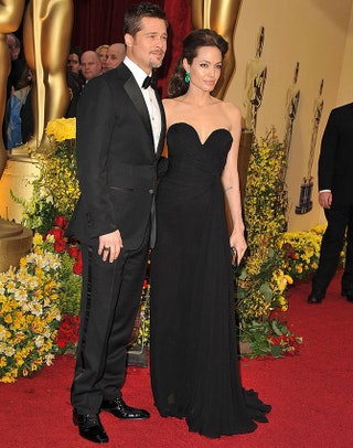 Февраль 2009 Брэд Питт иnbspАнджелина Джоли наnbspцеремонии «Оскар».